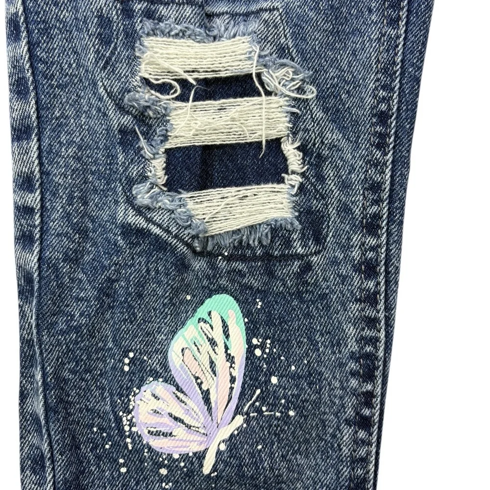 Justice Girls Patched Mini Mom Jeans | Size 12